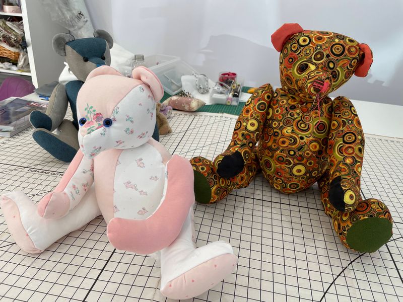 Almost finished!  Two very different bears.