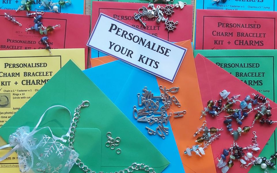 ♥ Charm Bracelet Kit ♥ Personalise yourself ♥ You choose 5 charms &amp; 1 Letter ♥