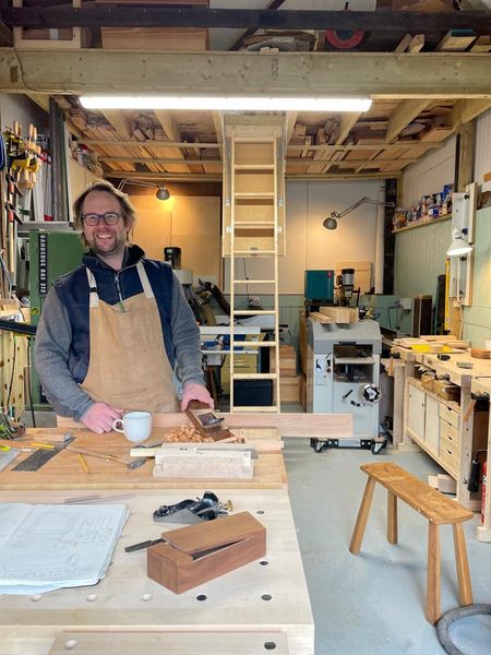 Tom in the workshop