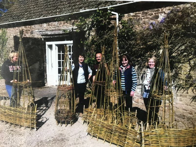 Willow hurdles and peaframes