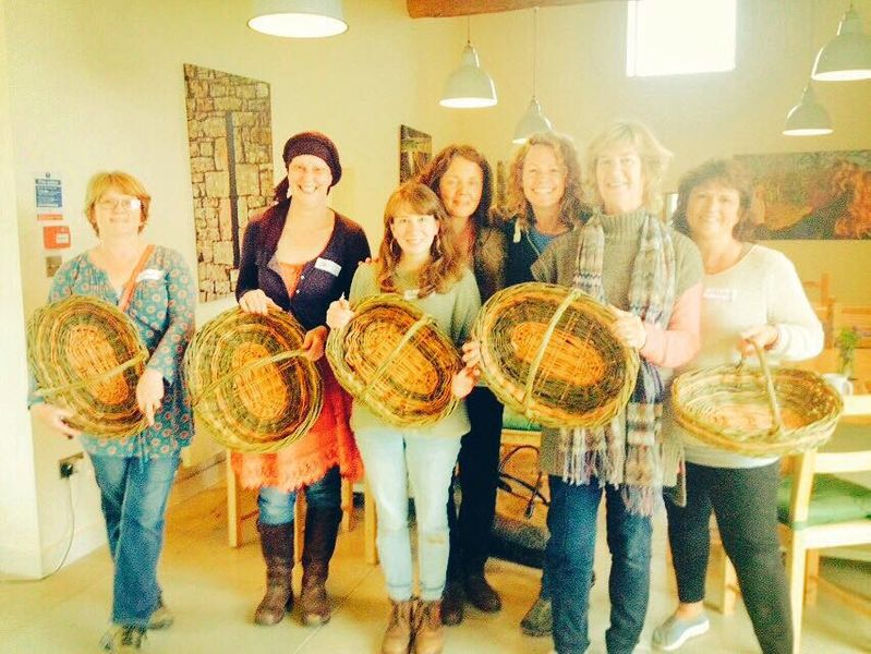 willow garden baskets with Kate Humble