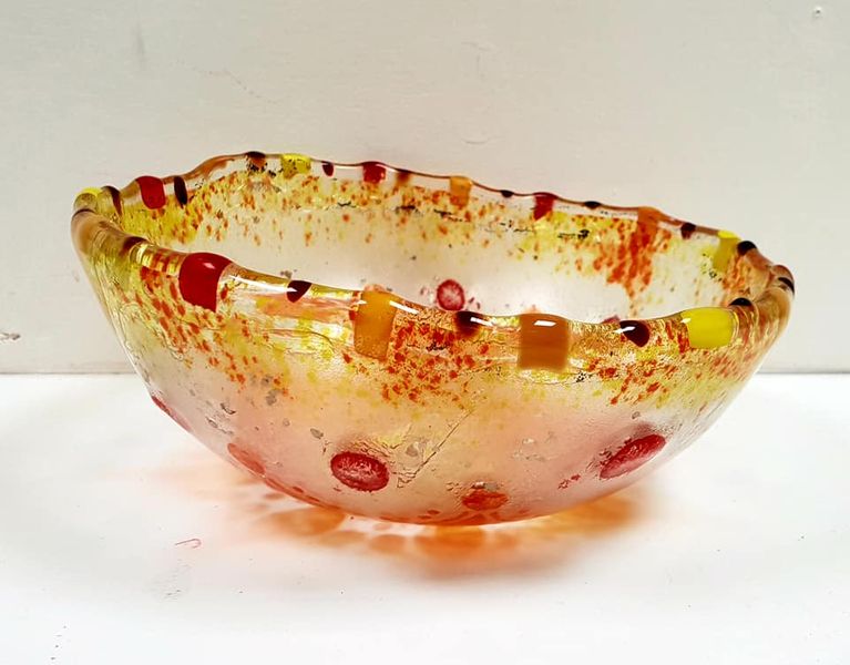 Fused Glass Bowls made on a half day workshop with Crafts in the Valley.
