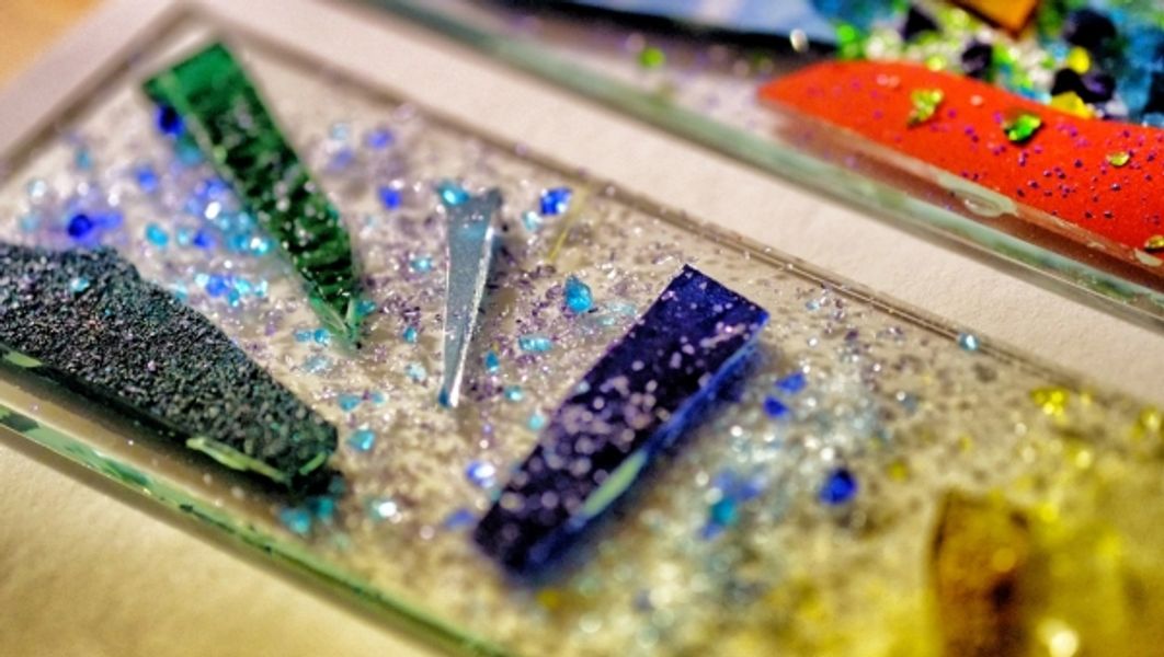 Stunning glass on a fused glass course in Halifax, West Yorkshire