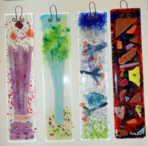 Window Hangers Made by a Group of Students on a Fused Glass Taster