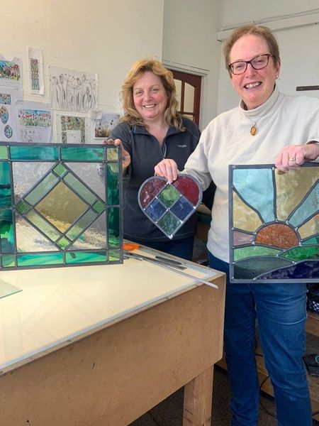 Stained Glass Class - final pieces