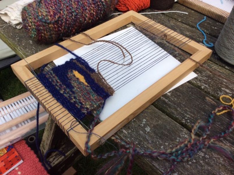 Learning to weave on a tapestry frame