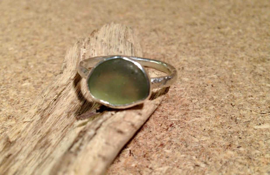 Sea glass ring 