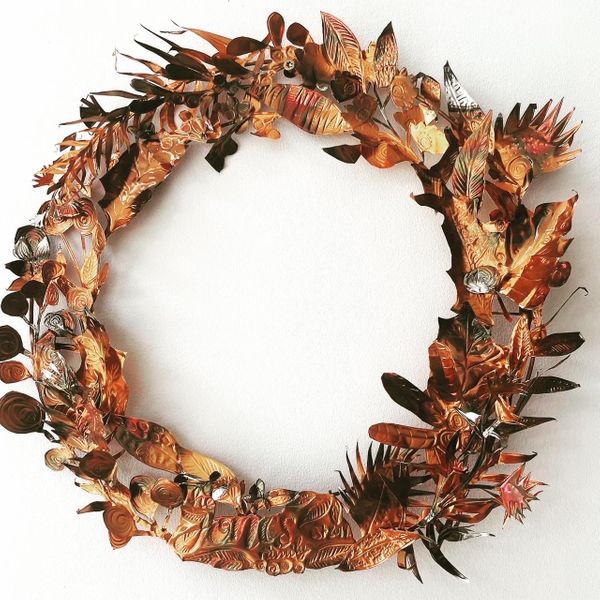 Burnt copper wreath