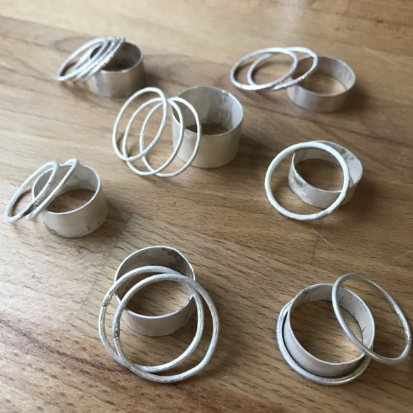 Student work in progress from our spinning ring class