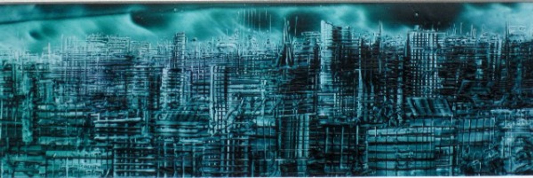 Blue green city by Phil Madley