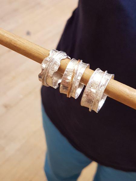 spinner rings made by students at The Sorting Office Studios