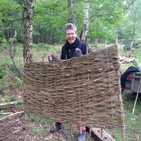 Willow hurdle making at Greenwood Days