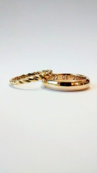 Wedding rings made by students 18ct and 9ct gold Stourbridge