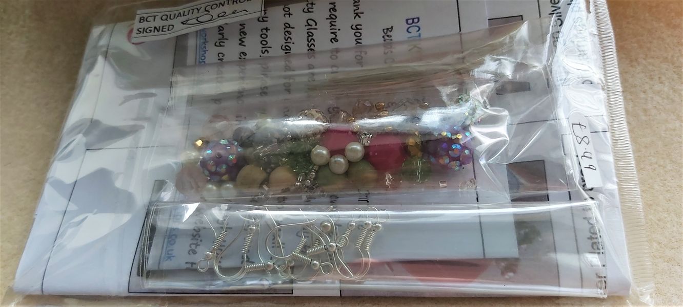♥  Three bags - headpins/beads/ear wires plus A4 colour instruction Sheet is all in your BCT Kit ♥