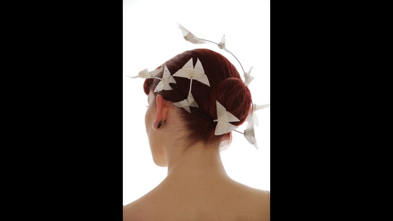 Origami butterfly fascinator