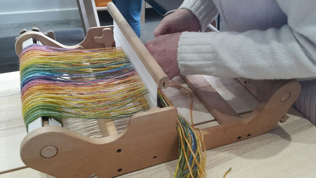 Threading up a loom