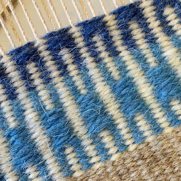 Student sample: combined rib and plain weave