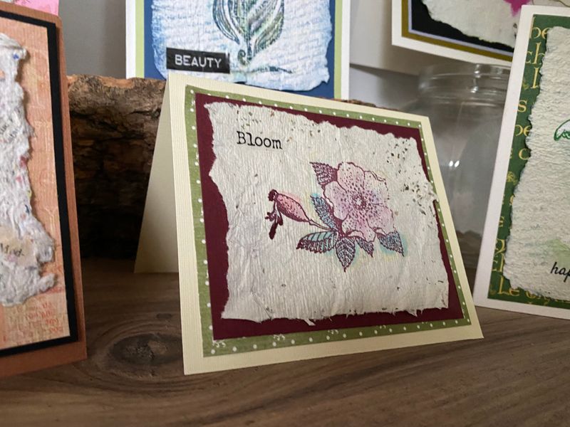 Cards made with handmade paper