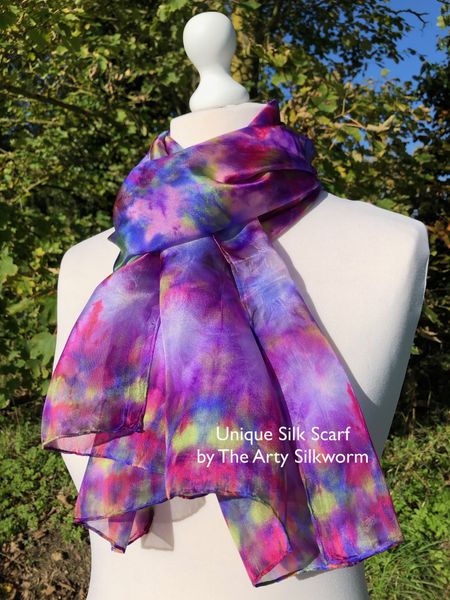 Designer silk scarf by Ruth Rutherford