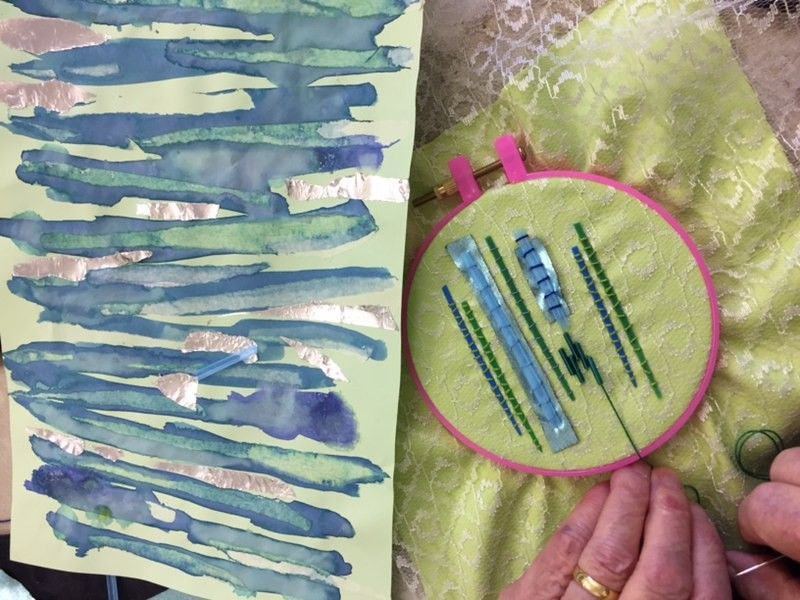 Development of paper to stitched example