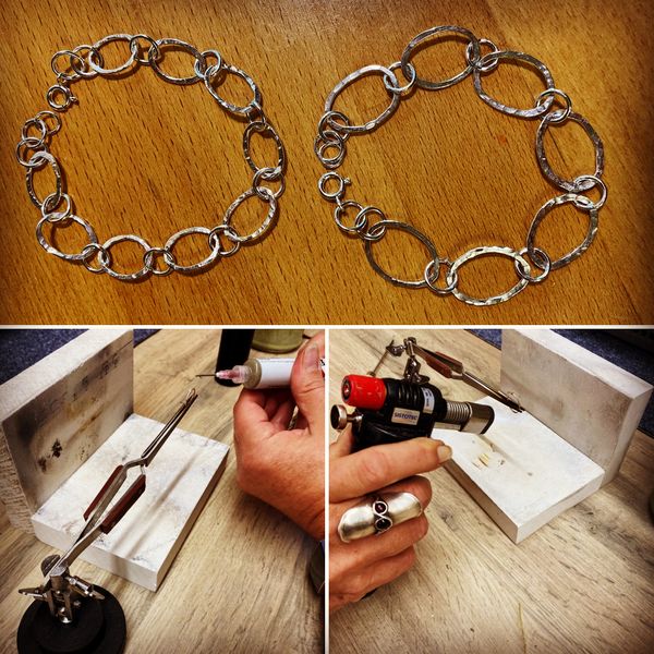 Large Oval Link Bracelet Made On a Workshop Day