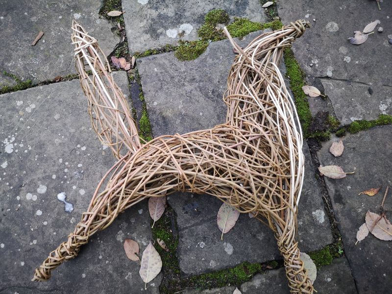small willow fox sculpture