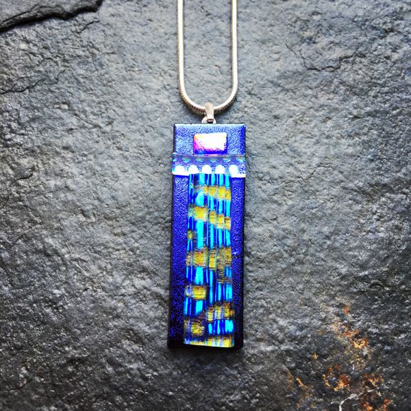 We'll also work with Dichroic glass on the beginners fused glass jewellery course