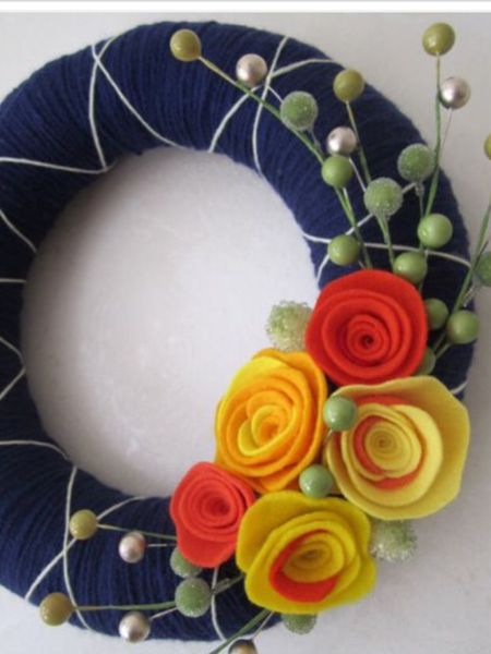 Summer Flowers Felt Wreath Craft Kit