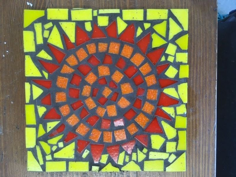 Mosaic sun by Catherine