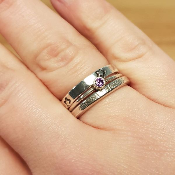Made on a previous stacker ring workshop, loving this set by Caroline