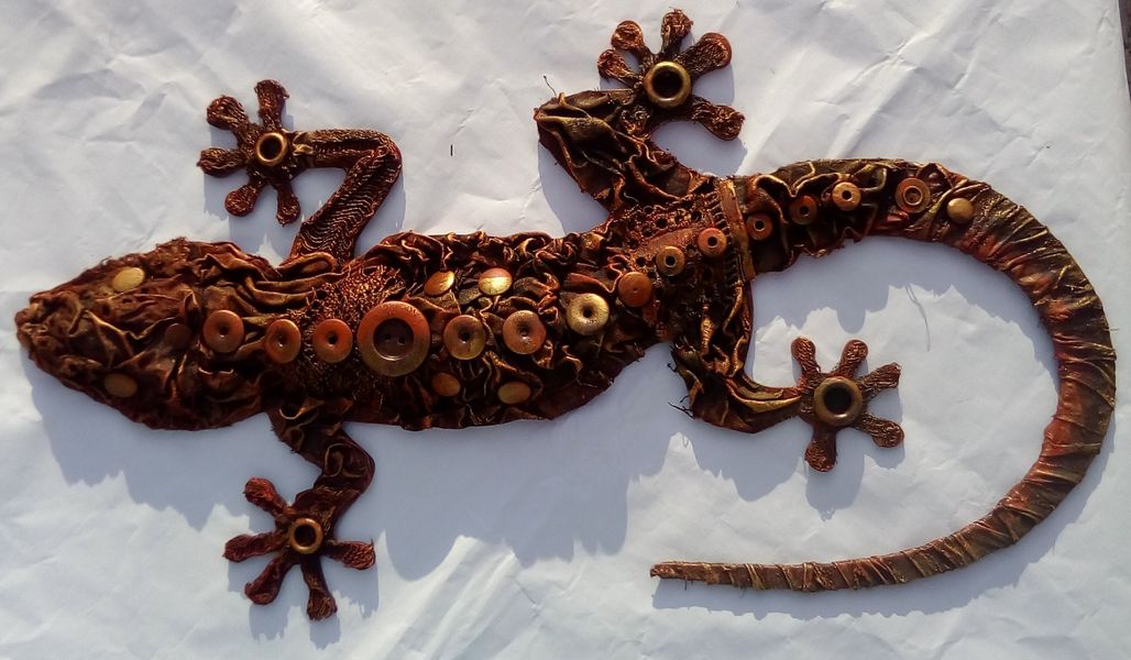 Gecko wall hanging - suitable for the garden wall workshop