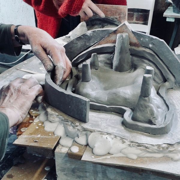 Sculpture Course: moulding making with Olivia Clifton-Bligh at Bull Mill Arts Wiltshire