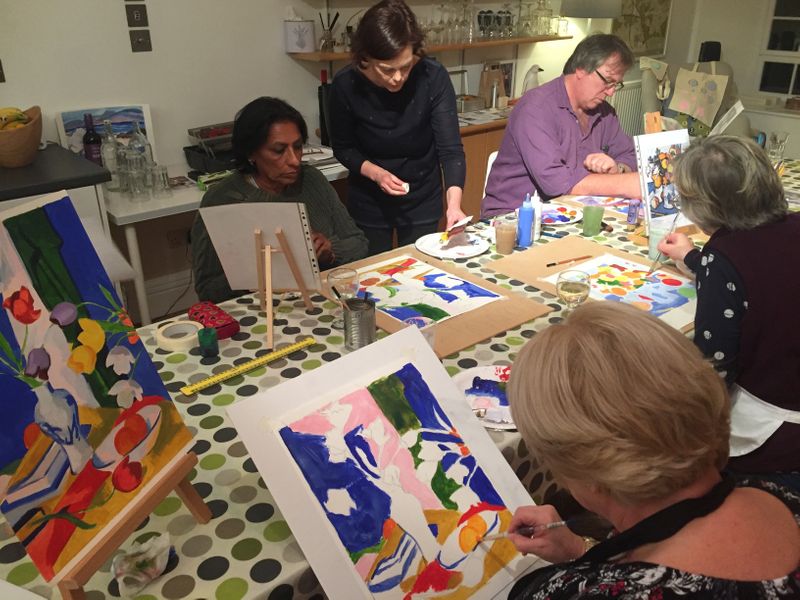 Scottish Colourist Art & Wine class at The Arienas Collective in Edinburgh