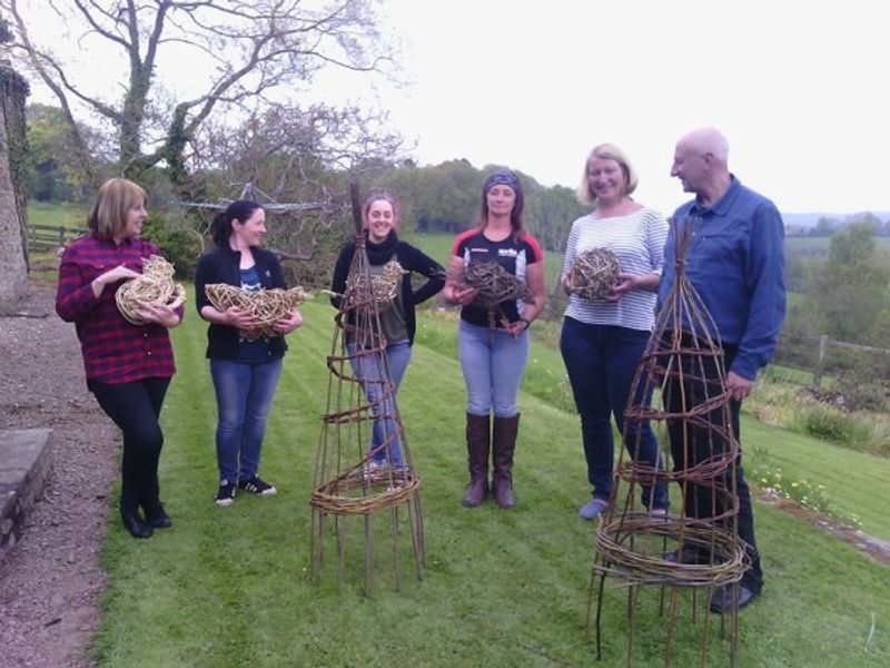 sculpture weaving at Oak Farm last year