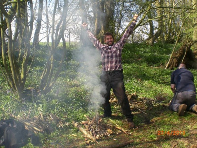 Bushcraft in an ancient woodland