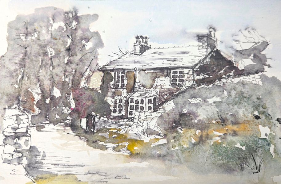 'Discover Pen and Wash' with Margaret Jarvis - a Quirky Workshop at Greystoke Craft Garden and Barns in the lovely Lake District 