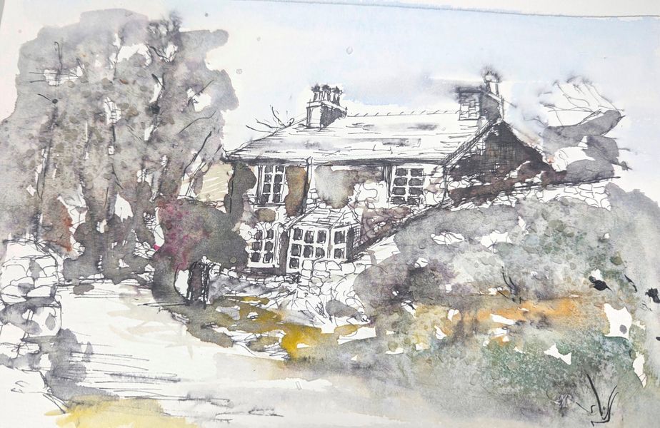 'Discover Pen and Wash' with Margaret Jarvis - a Quirky Workshop at Greystoke Craft Garden and Barns in the lovely Lake District 