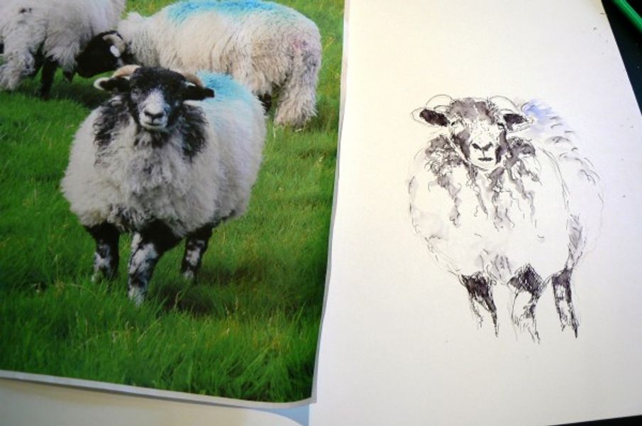 Discovering Pen and Wash - A 'Quirky Workshop' near Penrith at Greystoke Cycle Cafe