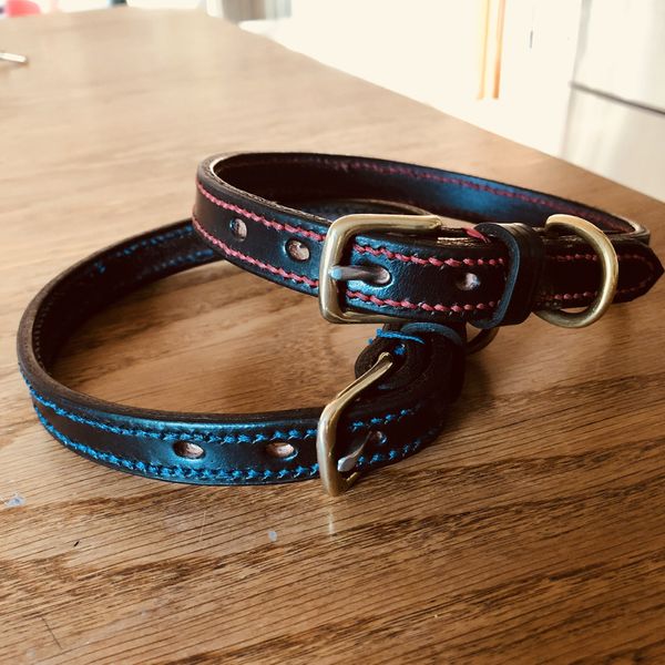 Machine stitched, hand finished collars