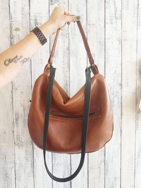 Leather Hobo bag student design.