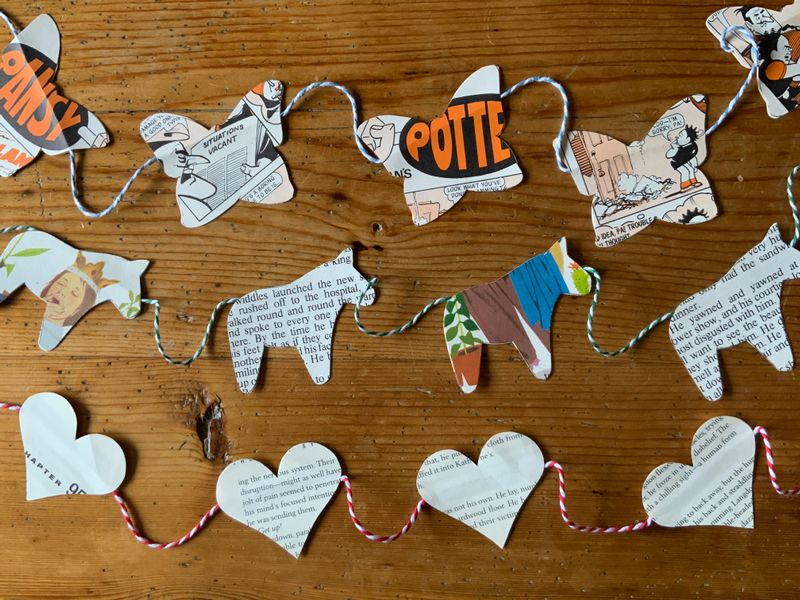 Ditch the tinsel, we’ll make beautiful paper bunting.