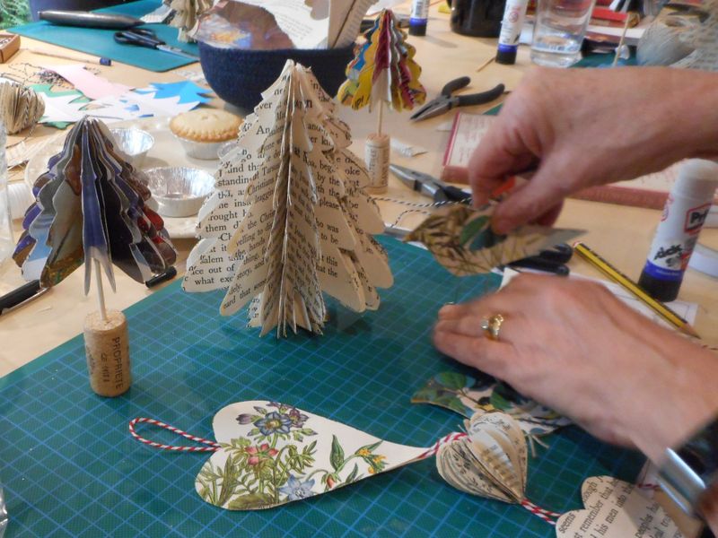 Create Paper Christmas Decorations at The Slipper Studio.