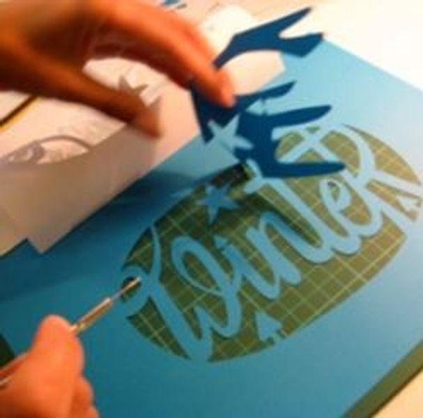 Paper cutting in action
