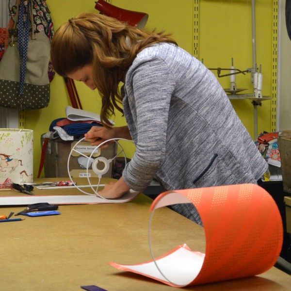 Students making lampshades in Brighton