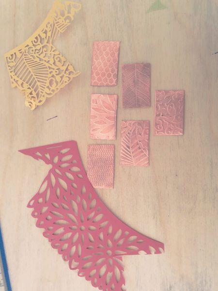 Copper embossed with laser cut cupcake wrappers!