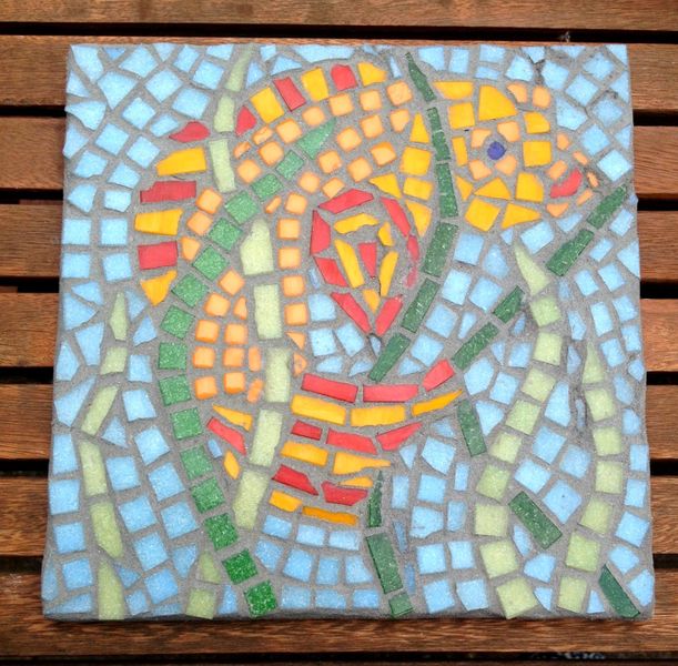 Student's work, after grouting.