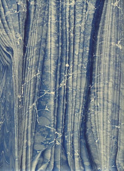 Paper marbling Ebru indigo wave James Mouland