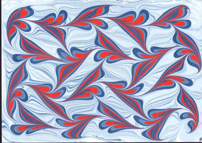 Paper marbling Ebru hatip James Mouland