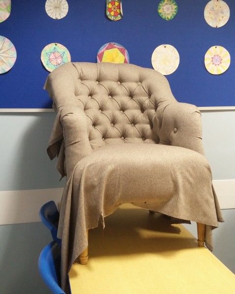 Buttonback spring unit armchair upholstery class with Pippa Clare Upholstery Hampshire