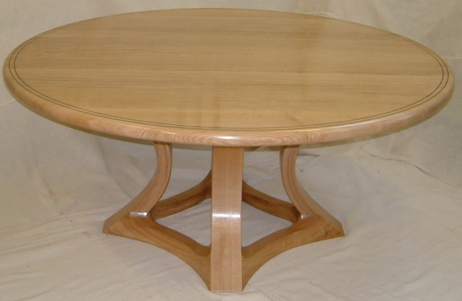 Dining table in solid & laminated English Oak. Created by Adrian Parfitt